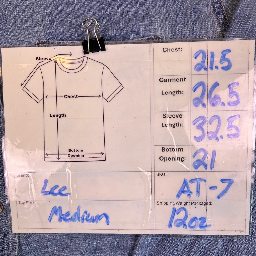 Vintage 90s Lee Denim Shirt Womens M Long Sleeve Button Up Classic Cotton Pocket - Picture 3 of 14